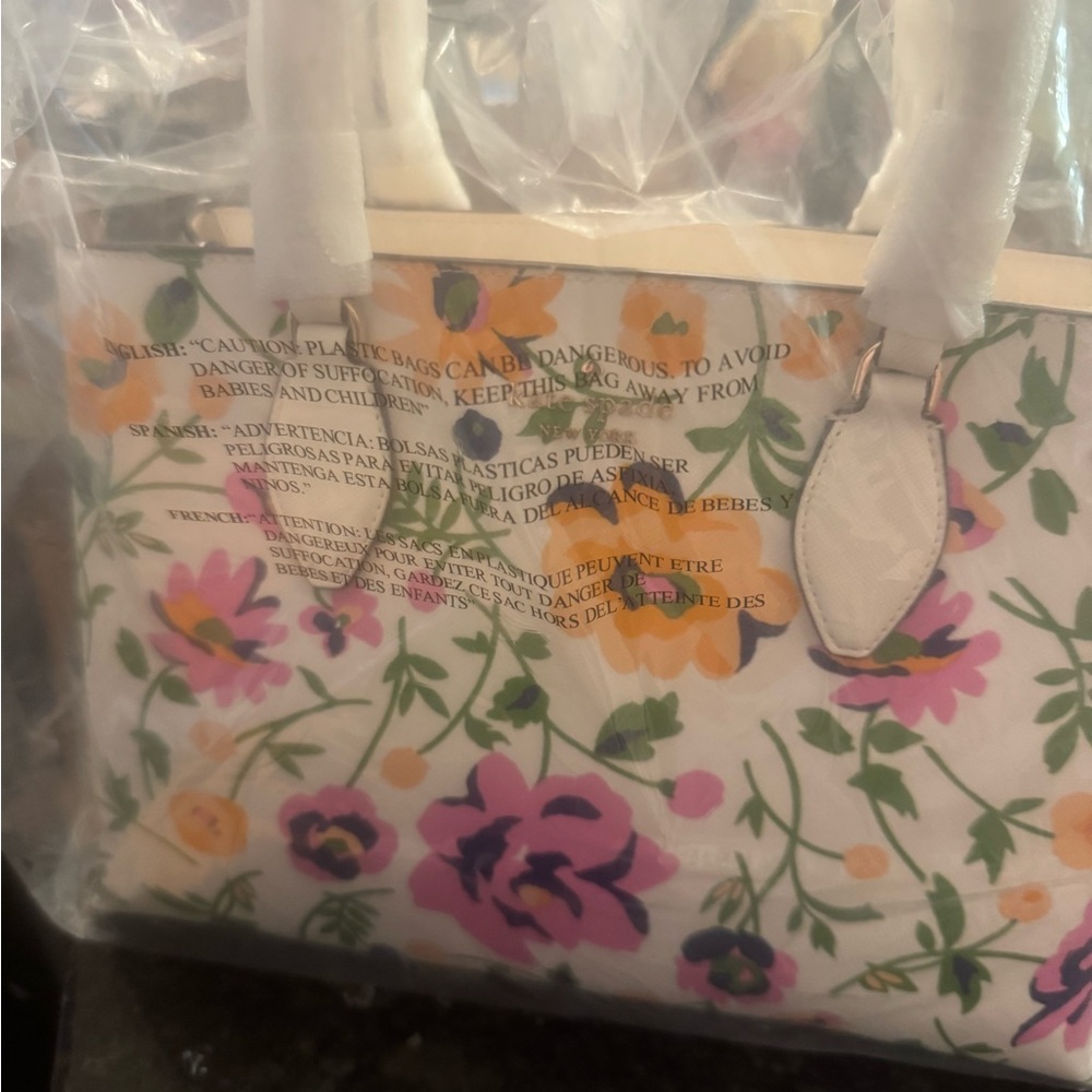 Kate Spade White Floral Tote